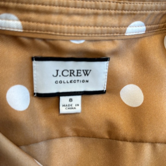 J. Crew Collection 100% Silk Polka Dot Button Up Blouse UNIQUE FIND! - Picture 4 of 5